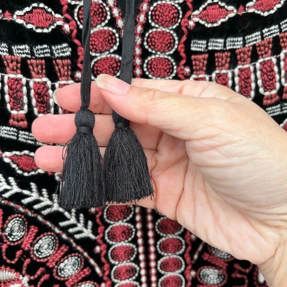 Johnny Was Velvet Embroidered Midi 2X - Picture 5 of 10